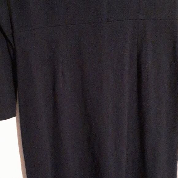J. Crew cotton knit fitted dress dark Navy 8p 8 p petite Coastal Classic preppy - Picture 3 of 11